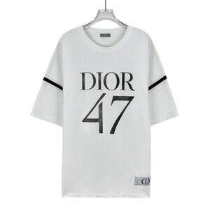 Dior White cotton crewneck short-sleeve T-shirt